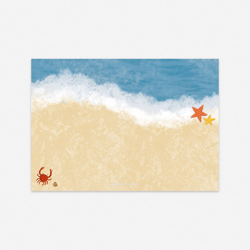 A7 Adresstickers Strand - Afbeelding 2