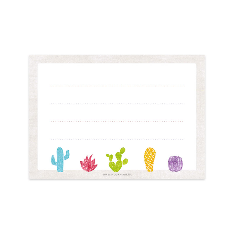 A7 Adresstickers Cactussen - Afbeelding 2