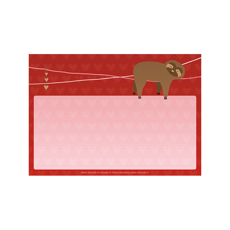 Interessepeiling: A7 Adresstickers Luiaard