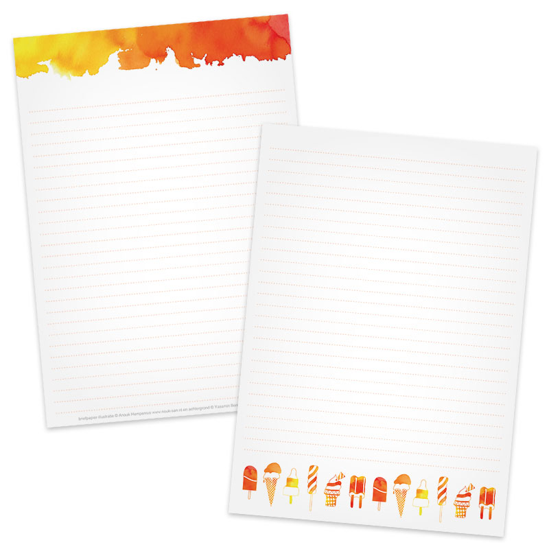 A5 Briefpapier IJsjes - Afbeelding 2