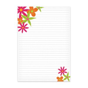 Voorkant briefpapier lentebloemen van Nouk-san
