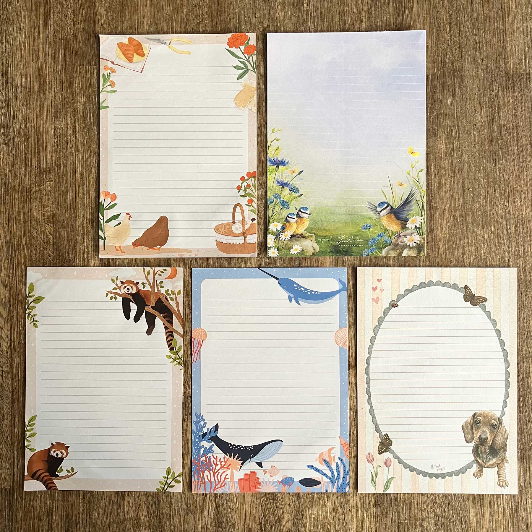 Briefpapierset Dieren #1