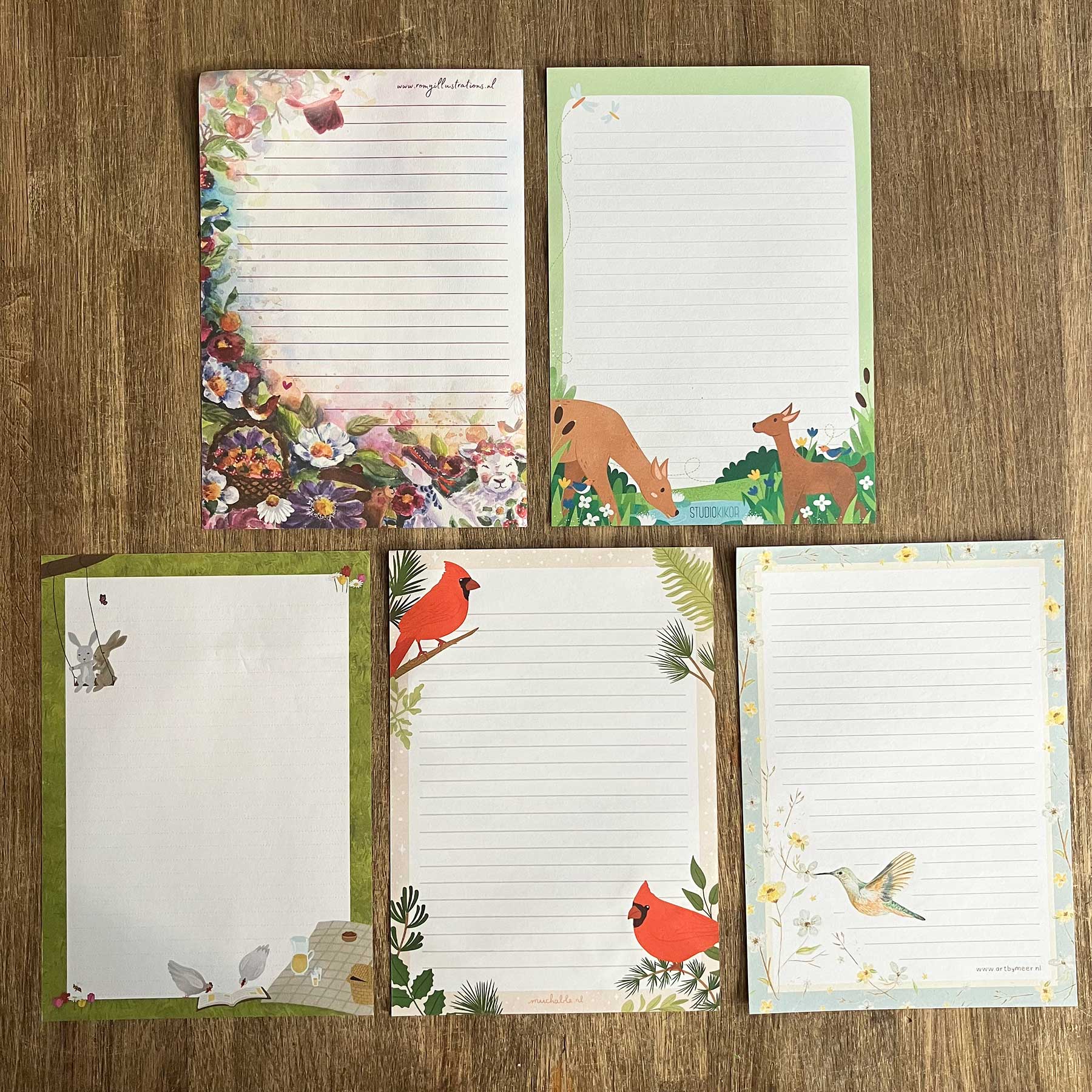 Briefpapierset Dieren #2