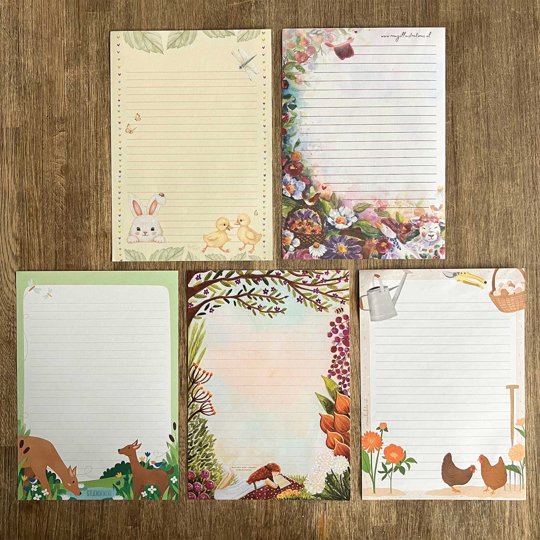 Briefpapierset Voorjaar - Afbeelding 2