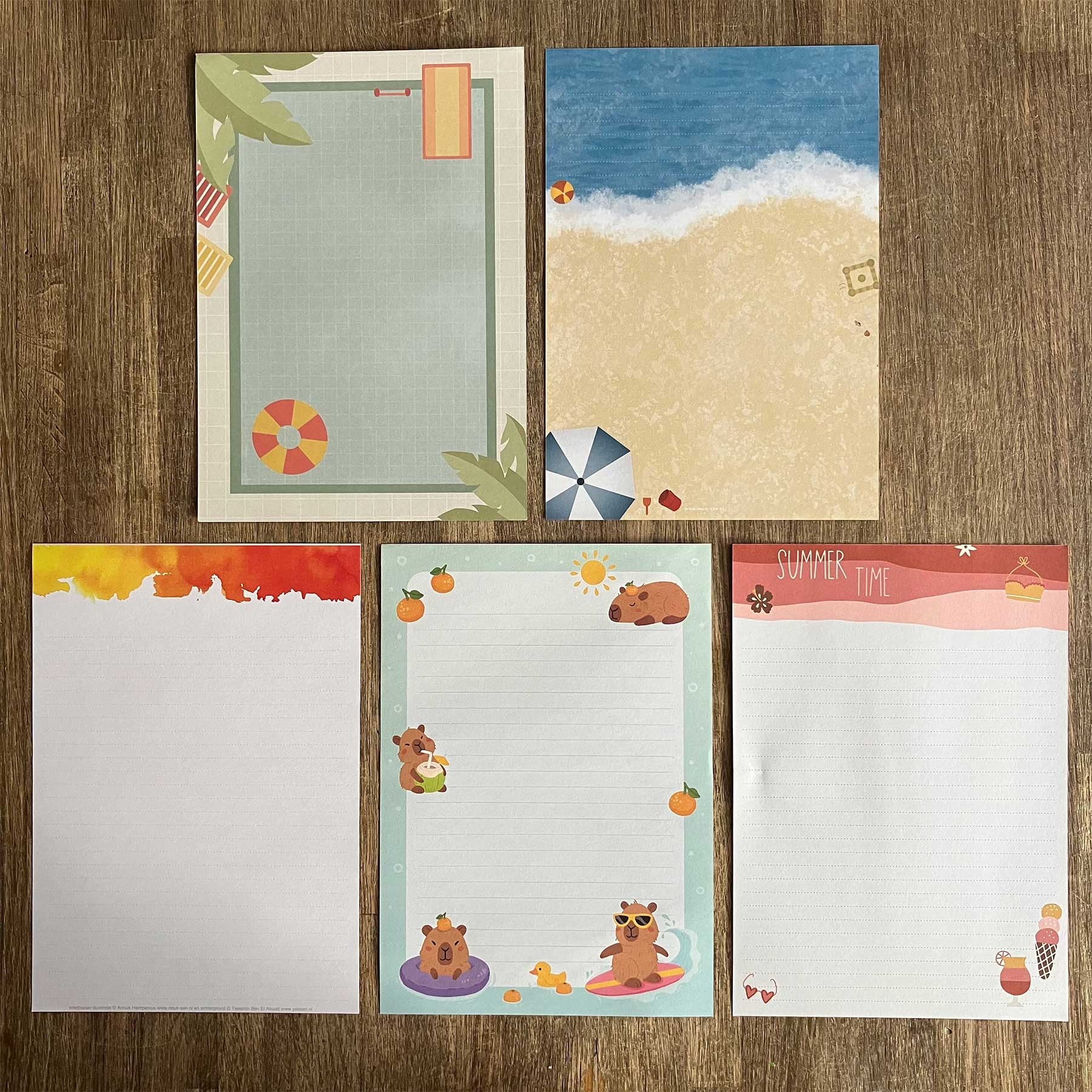 Briefpapierset Zomer - Afbeelding 2
