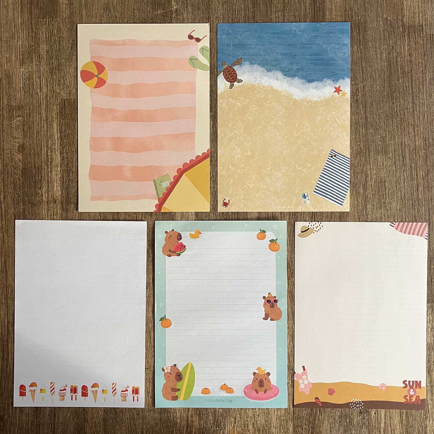 Briefpapierset Zomer