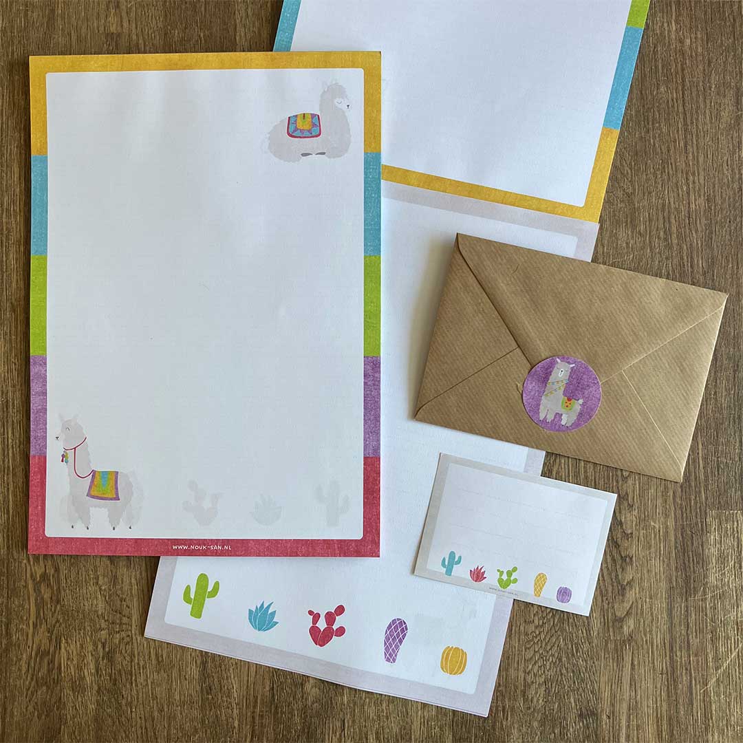 Postpapier Alpaca & Cactus