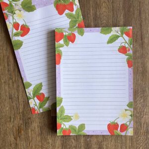 A5 Briefpapier Aardbeien