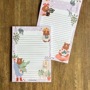 A5 Briefpapier Bears & Plants