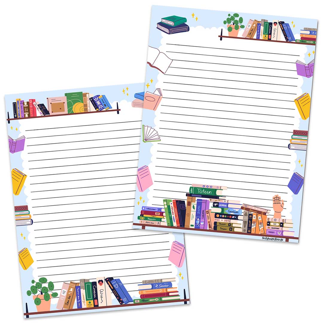 A5 Briefpapier Booklover - Afbeelding 2