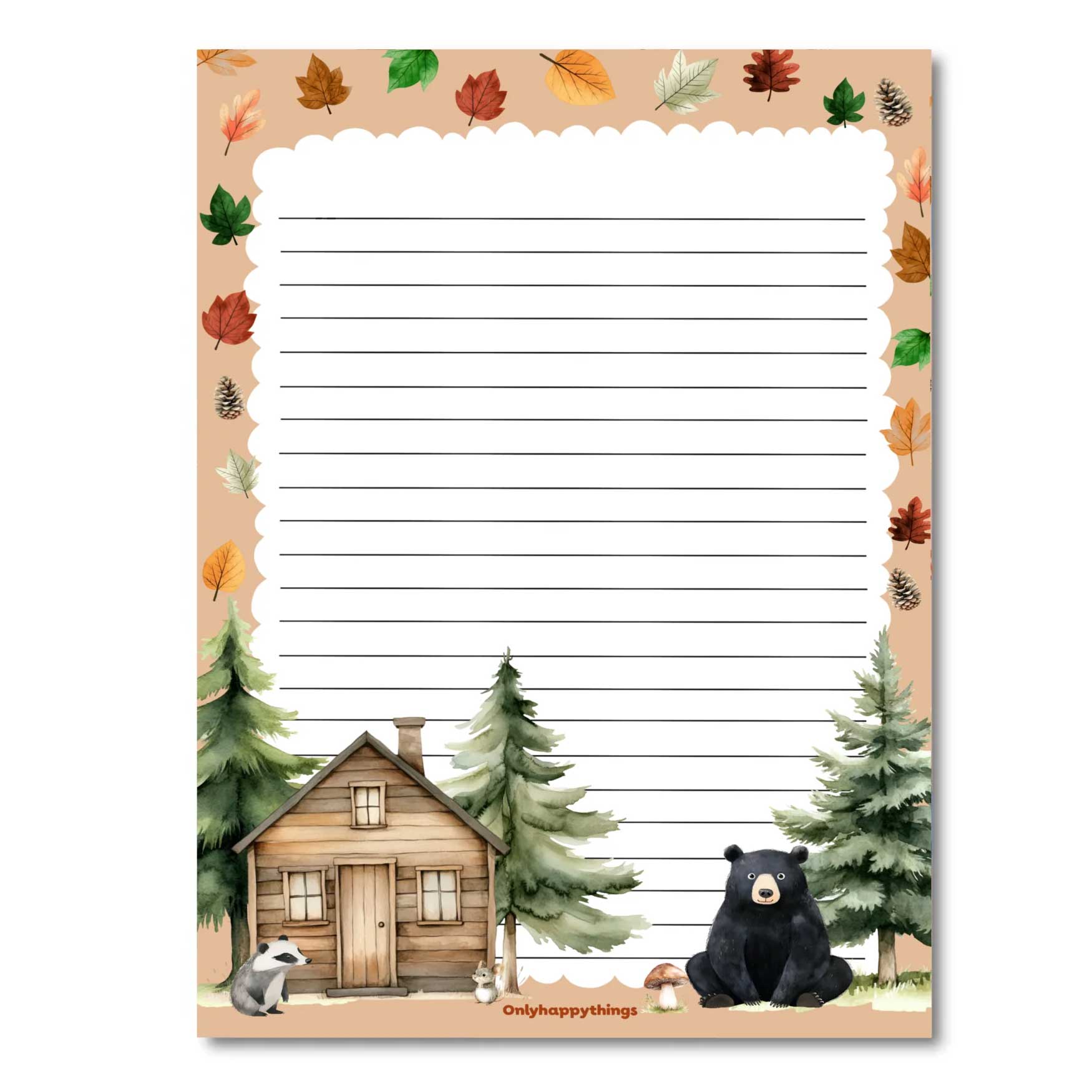 A5 Briefpapier Cabin in the Woods - Afbeelding 4