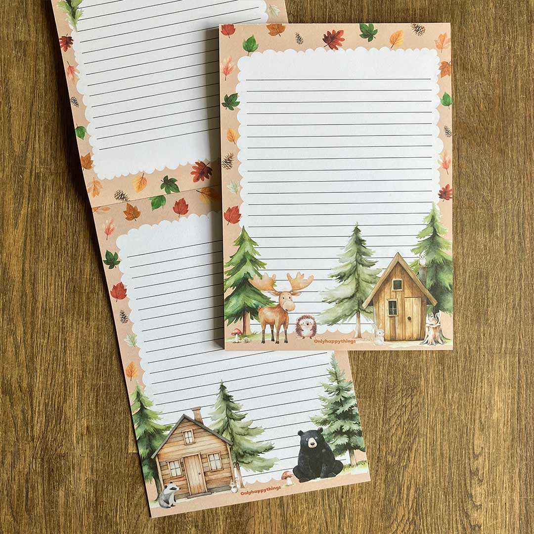 A5 Briefpapier Cabin in the Woods