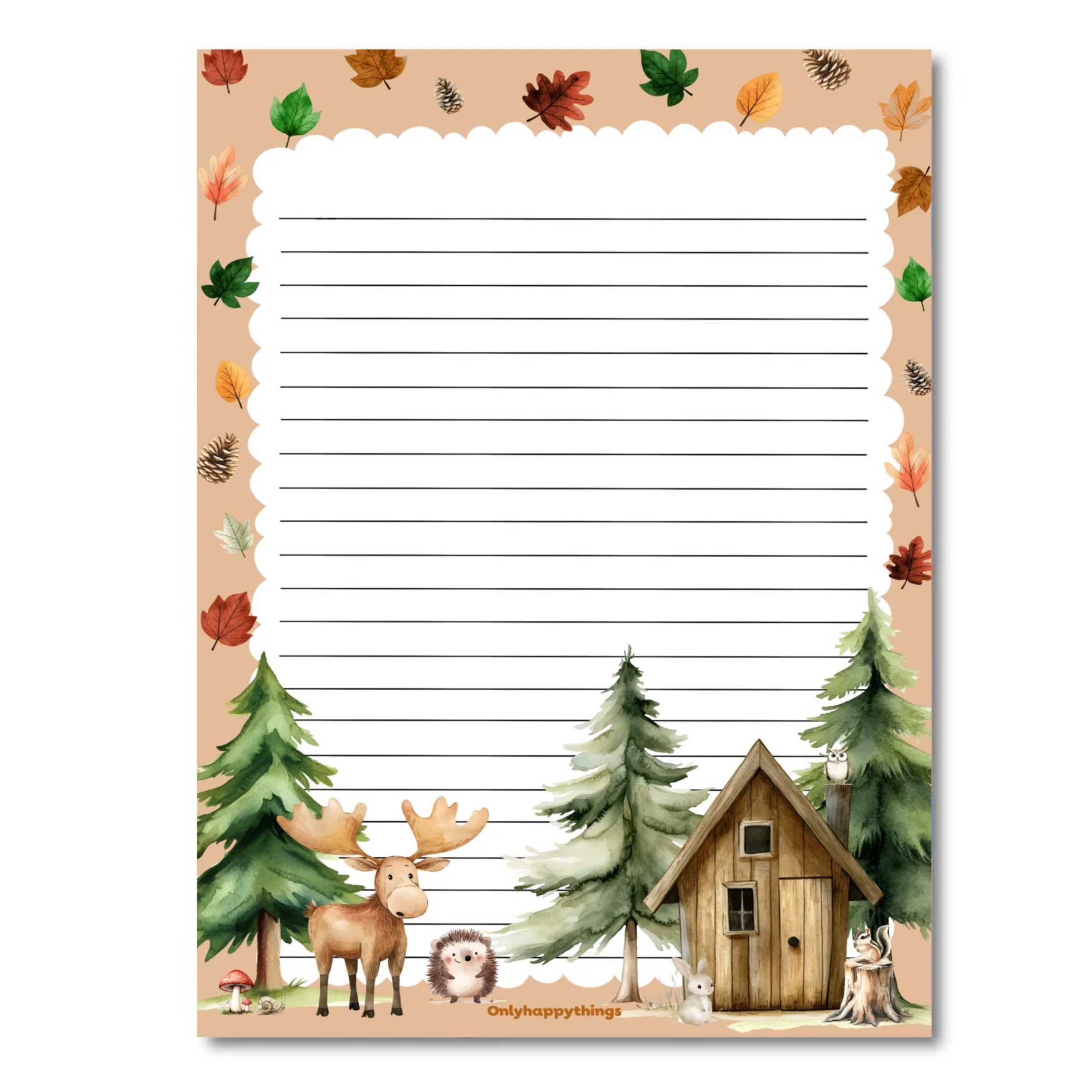 A5 Briefpapier Cabin in the Woods - Afbeelding 3
