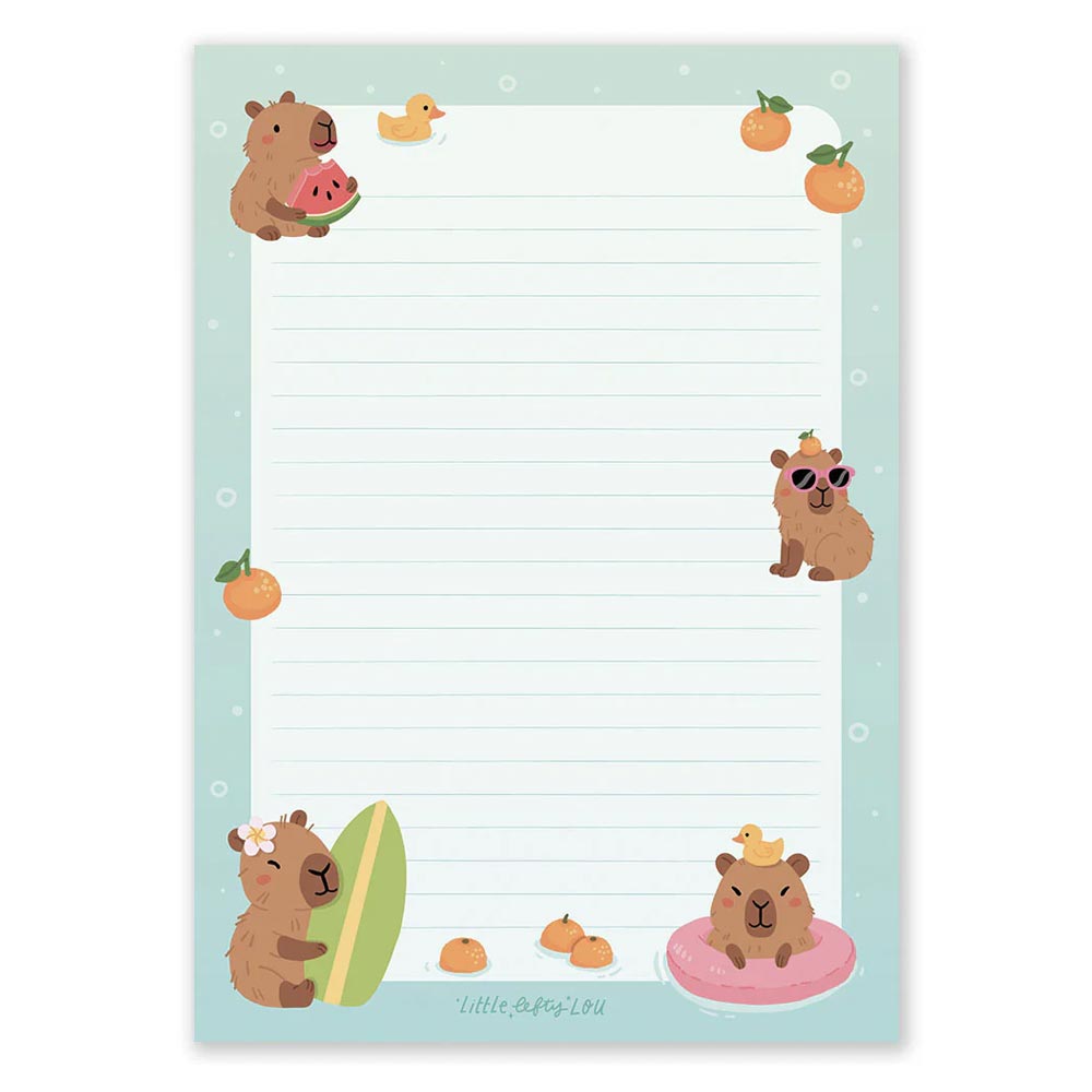 A5 Briefpapier Capybara Beach Day - Afbeelding 3