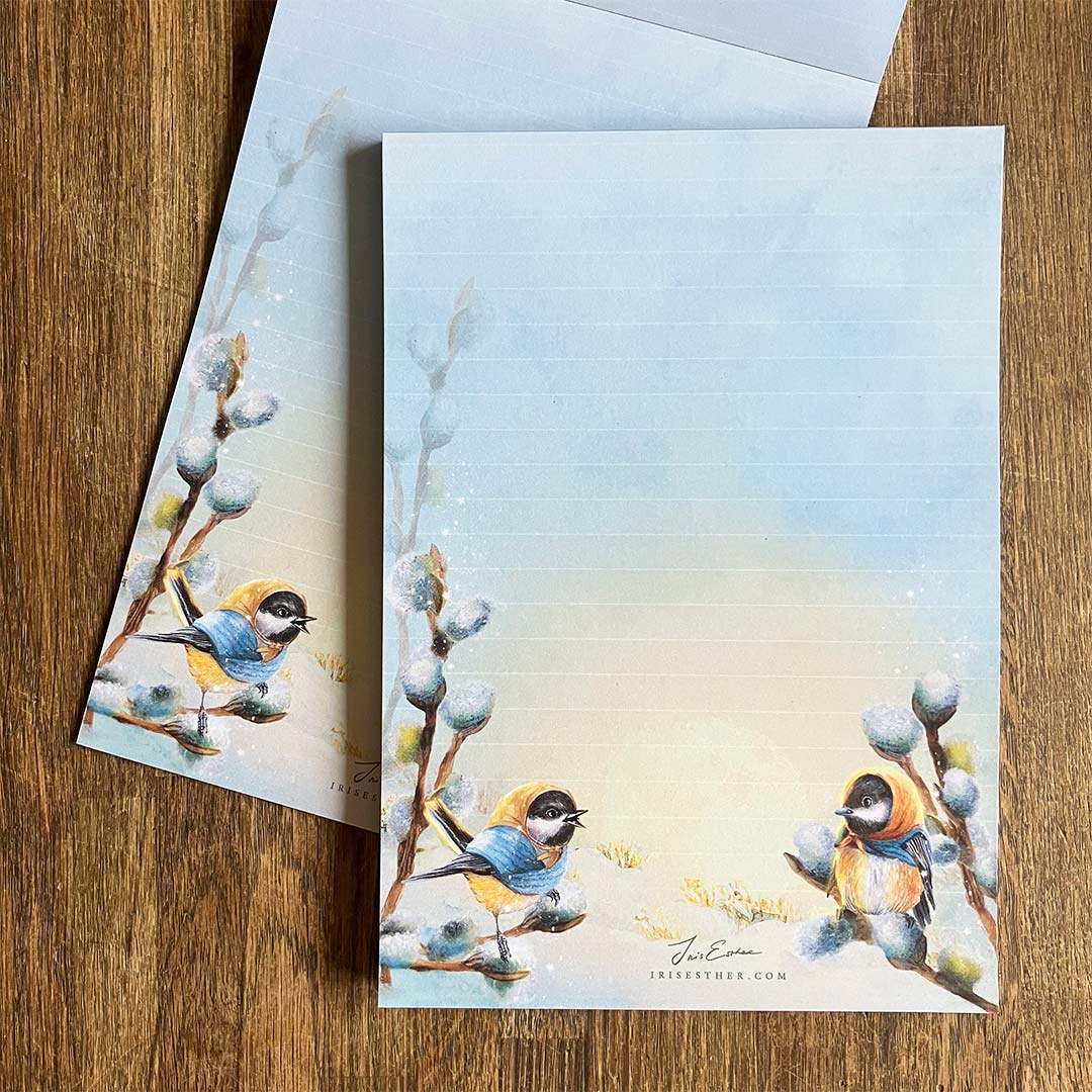 A5 Briefpapier Chickadees