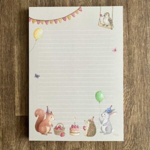 A5 Briefpapier Feestje in het Bos
