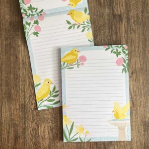 A5 Briefpapier Gele Vogels