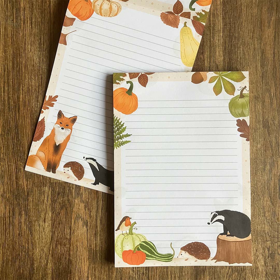 A5 Briefpapier Herfst Dieren en Natuur