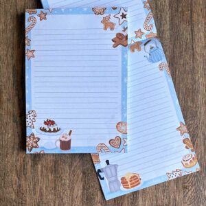a5 briefpapier kerst eten en drinken