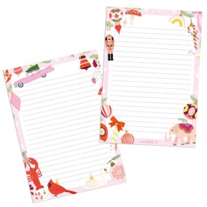 a5 briefpapier kerst ornamenten