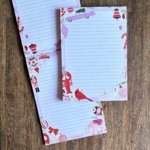 a5 briefpapier kerst ornamenten