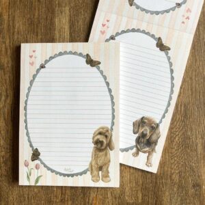 A5 Briefpapier Labradoodle & Teckel