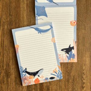 A5 Briefpapier Oceaandieren