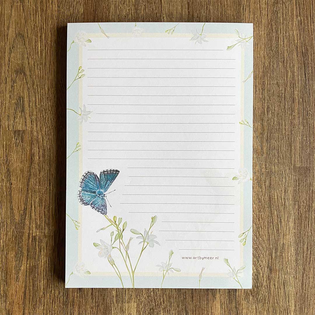 A5 Briefpapier Vlinder
