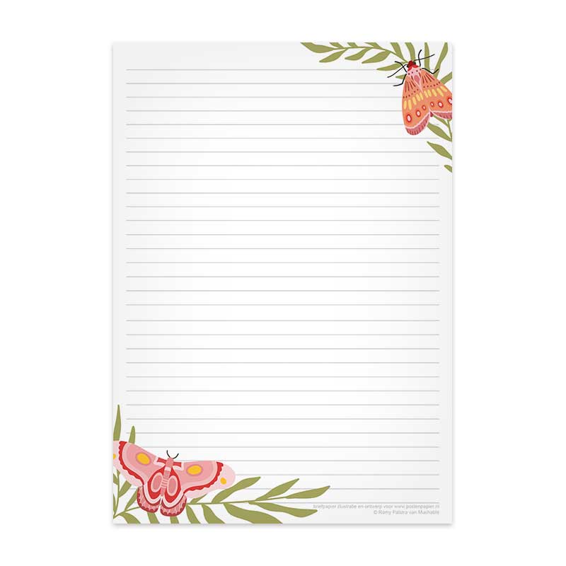 Interessepeiling: A5 Briefpapier Vlinders - Afbeelding 2