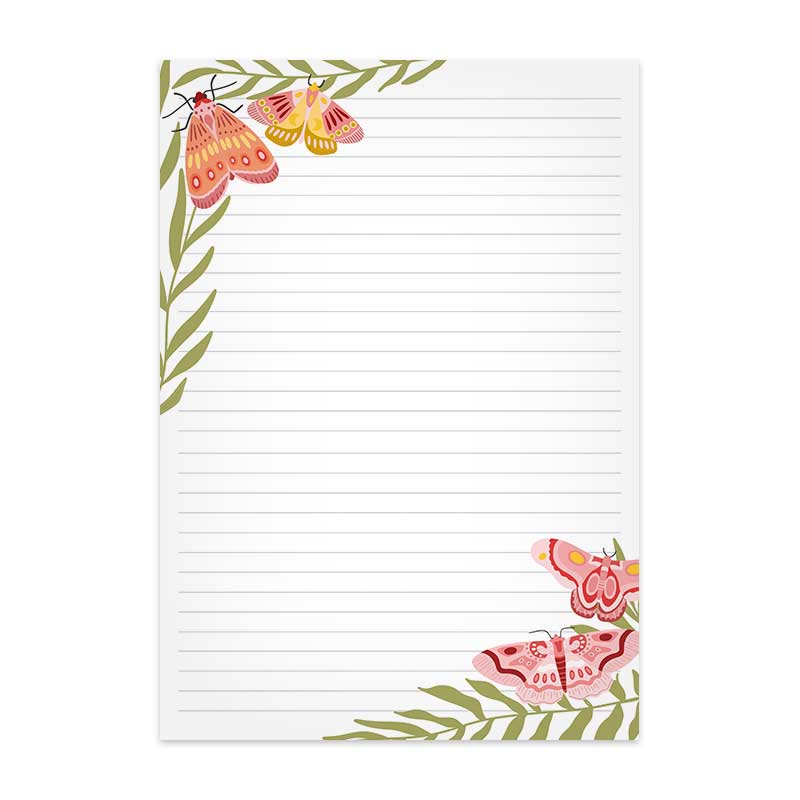 Interessepeiling: A5 Briefpapier Vlinders - Afbeelding 3