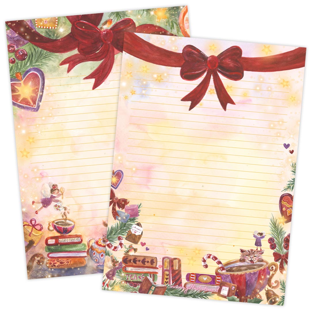a5 én a4 briefpapier whimsical bookfairy