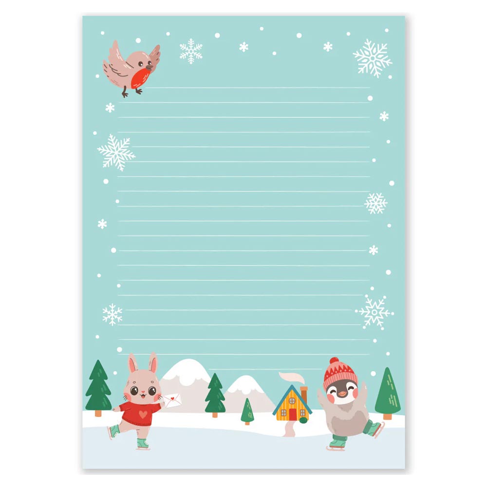 A5 Briefpapier Winter Ice Skating - Afbeelding 4