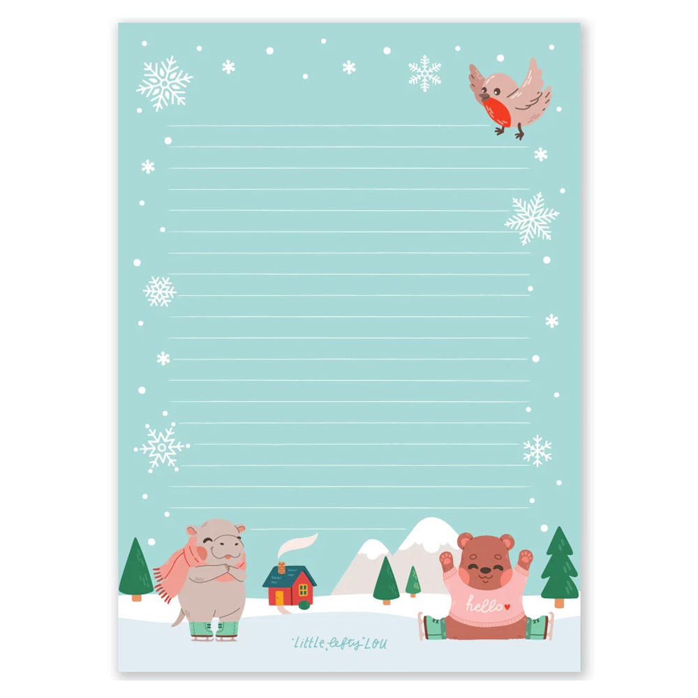 A5 Briefpapier Winter Ice Skating - Afbeelding 3