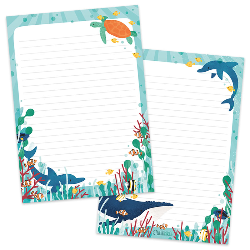 A5 Briefpapier Zee - Afbeelding 2