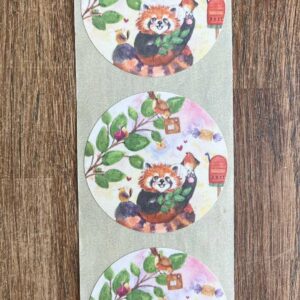 Sluitzegels Rode panda met brievenbus